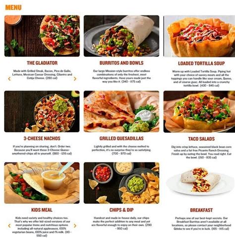 quroba|QDOBA Menu